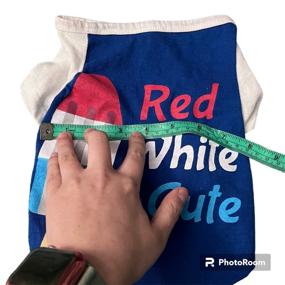 Fourth of July Independence Day Red White & Cute Small Dog Puppy TShirt - Picture 5 of 7